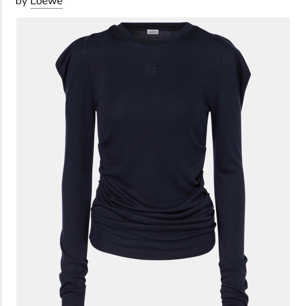 Loewe Women's Navy Ruched Top